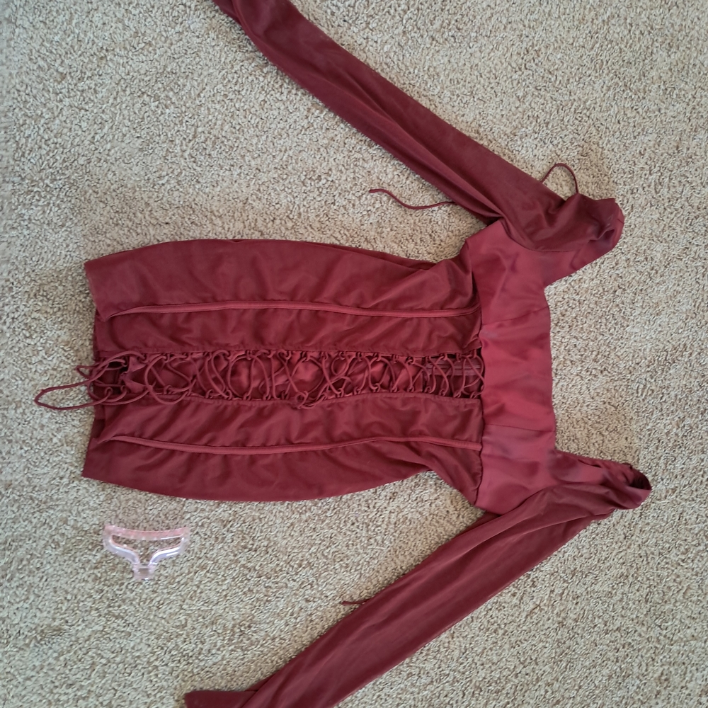 Oh Polly Deep Red Satin Dress